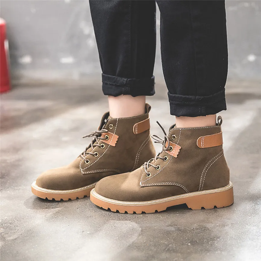 Женские полуботинки на шнуровке в британском стиле ботильоны ботинки байкерском