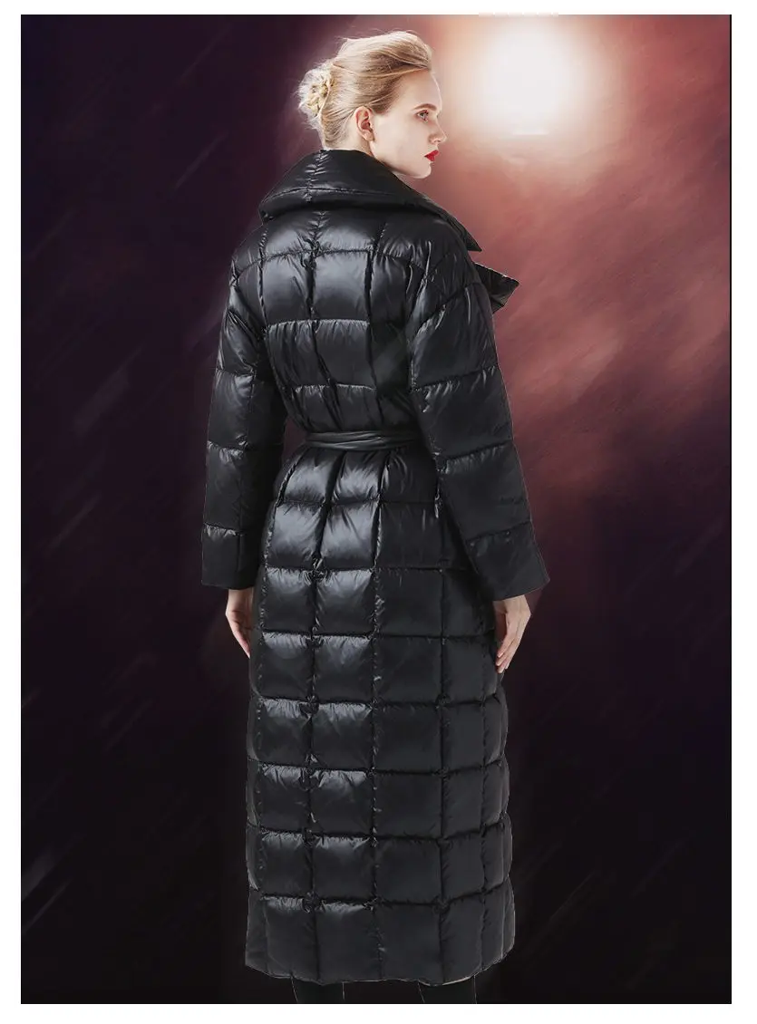 Winter Clothing Female 2019 New Women's Down Jacket 90 White Duck Warmth slim waist long down jacket female black | Женская одежда