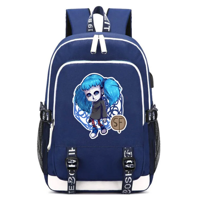 2 Sally Face рюкзаки старшеклассники большие школьные сумки с Usb сумка для ноутбука Повседневная сумка для книг для путешественников - Цвет: 2