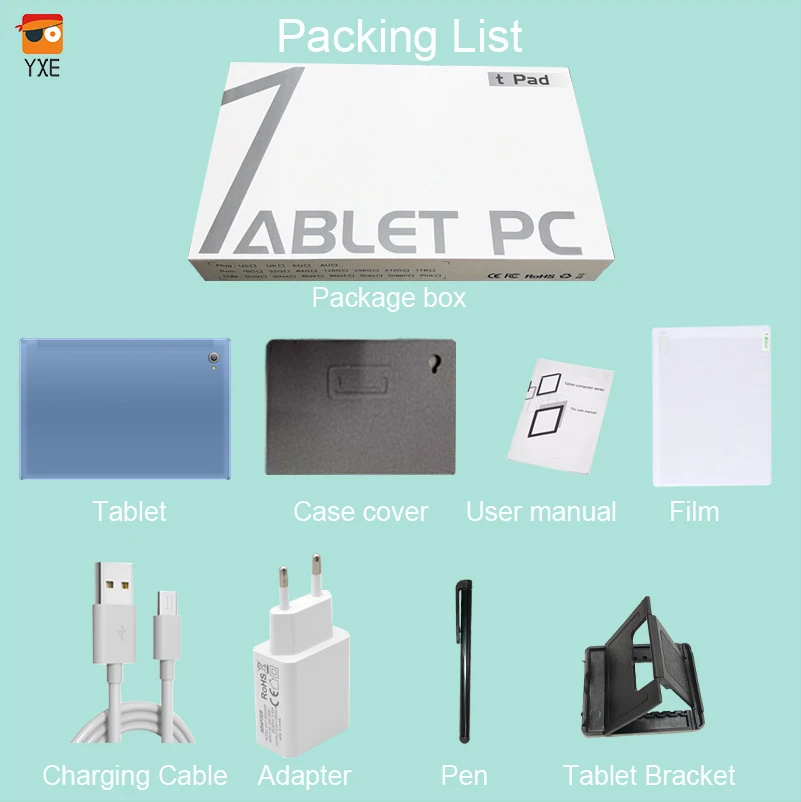 Tableta M40 Pro de 10 pulgadas, tablet pc con android, 8GB + 256GB, android 10 core, GPS, llamada Dual, Wifi, 5G-5