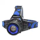 Фонарь с зумом высокого Мощность Фара Водонепроницаемый заряжаемый фонарик лоб налобный фонарь для рыбалки