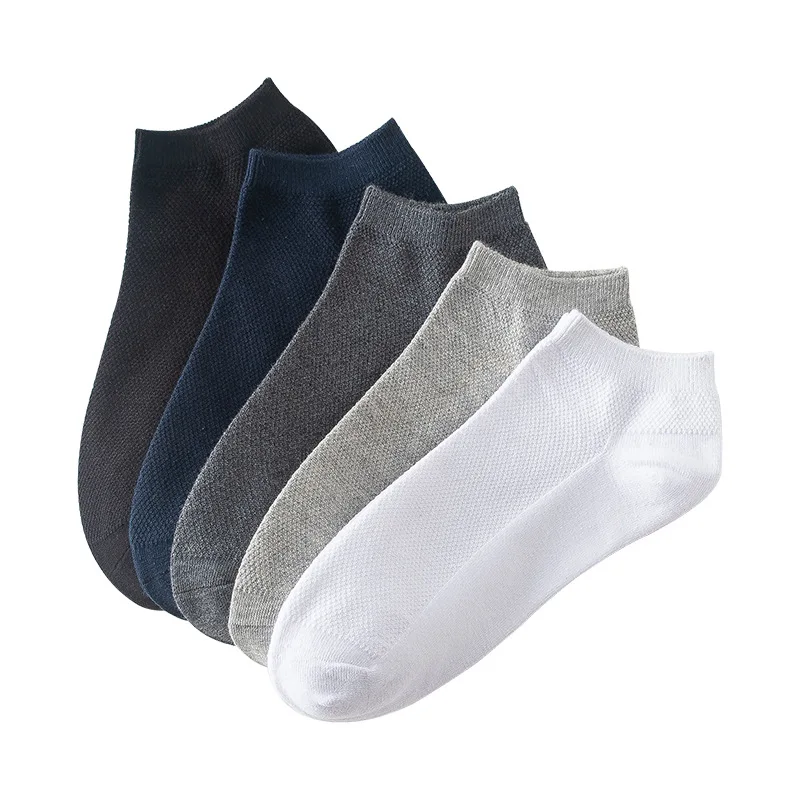 Носки мужские хлопковые сетчатые однотонные дышащие впитывающие пот удобные 5