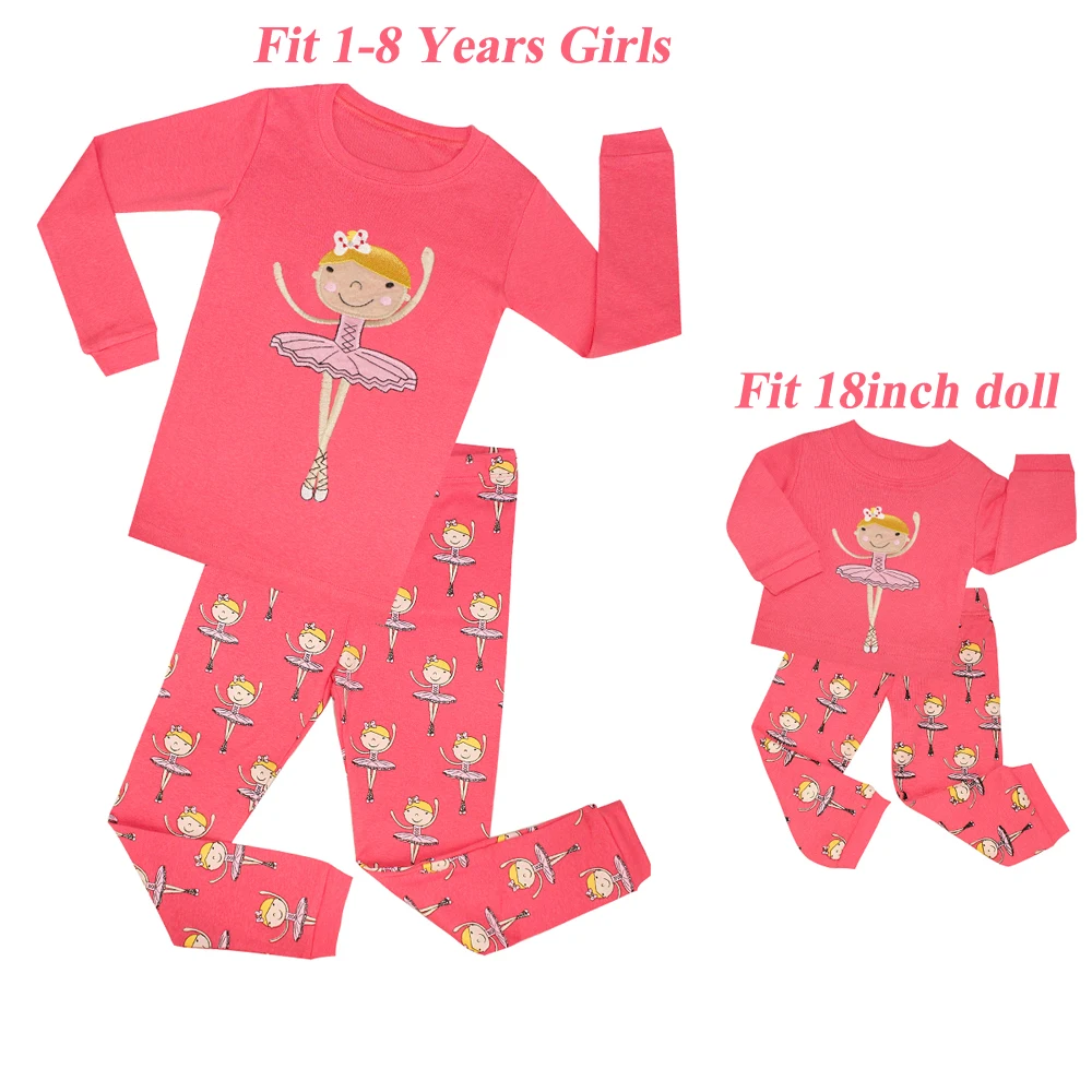Пижамные комплекты для маленьких девочек пижама в виде кошек подходящая кукла