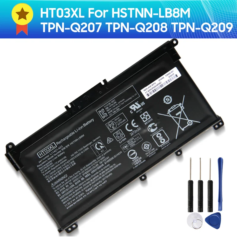 Оригинальные запасные Батарея HT03XL HSTNN LB8M для TPN Q207 Q208 Q209 Q210 14 ce0027TX оригинальный 3420