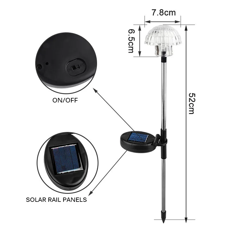 Цветочные садовые фонари на солнечной батарее уличное освещение для дорожек с