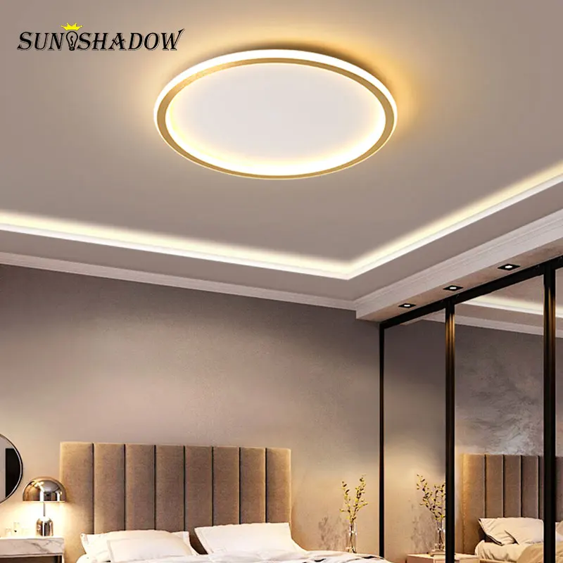 Luminarias de techo Led finas de 5CM lámpara de techo moderna para sala de estar, dormitorio, cocina, accesorios de iluminación interior