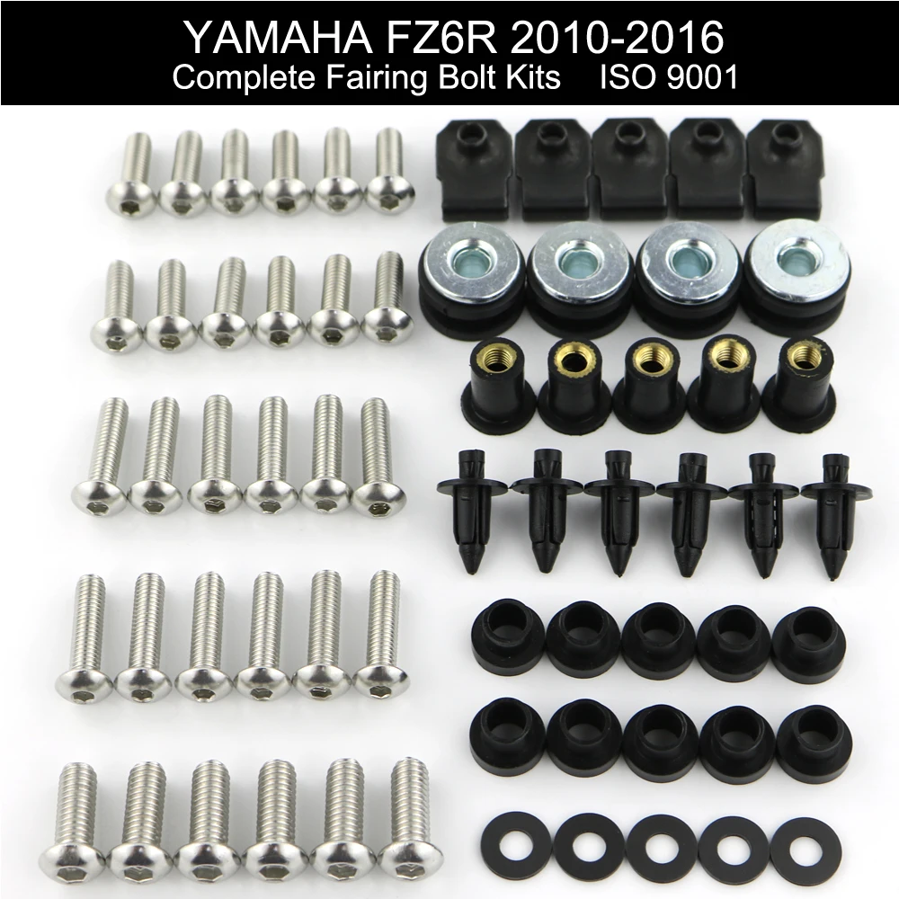Для Yamaha FZ6R 2010 2011 2012 2013 2014 2015 2016 Полный Комплект болтов обтекателя ветровых стекол