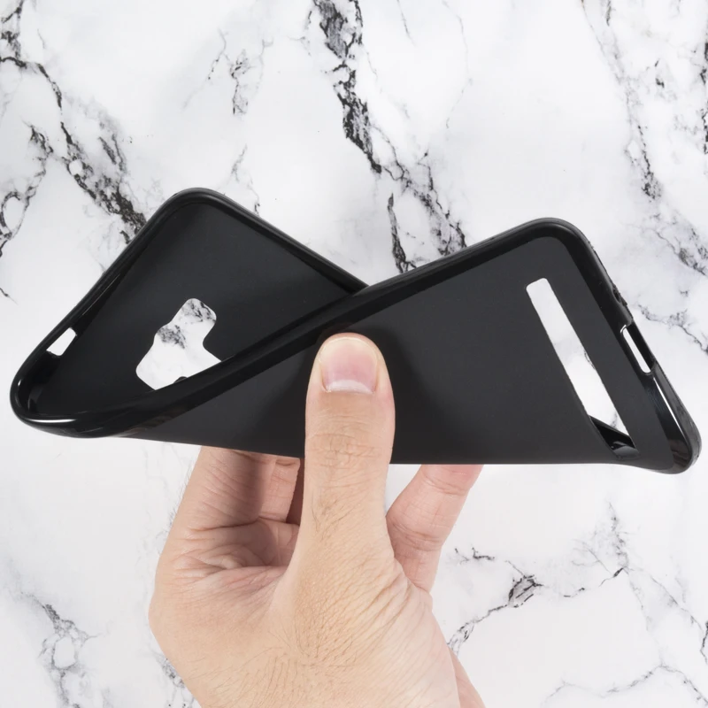 Black Soft Silicone Чехол для телефона из искусственной кожи с текстурой под дерево для Asus Zenfone Selfie ZD551KL, флип-чехол-книжка, деловой чехол-кошелек, Мягкая силиконовая задняя крышка - Цвет: Black Soft Silicone