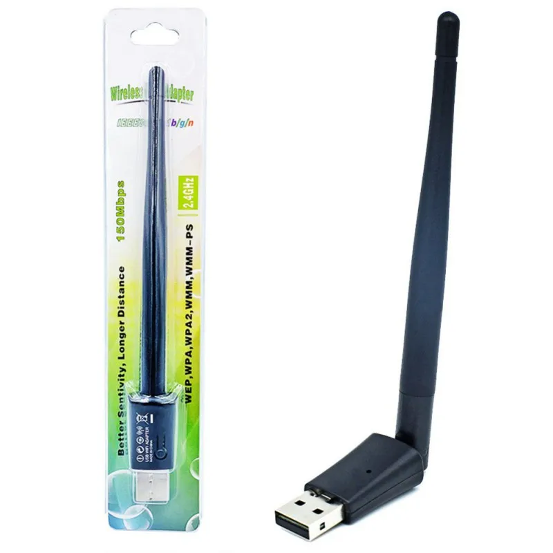 150 Мбит/с MT7601 чип беспроводная сетевая карта mini USB 2,0 WiFi адаптер Антенна PC LAN Wifi приемник ключ 802,11 b/g/n