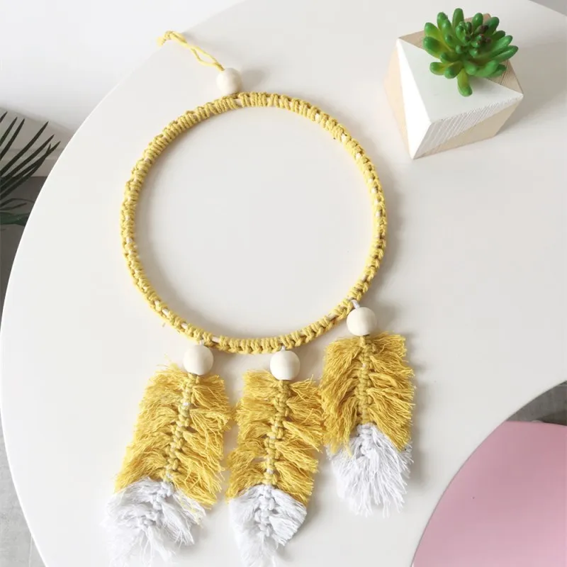 INS скандинавские ручные перья Ловец снов настенные Висячие украшения для детской