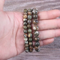 5a natural stone bracelet green old sparrow round stone loose beads jewelry couple women man gemstone gift handmade bracele