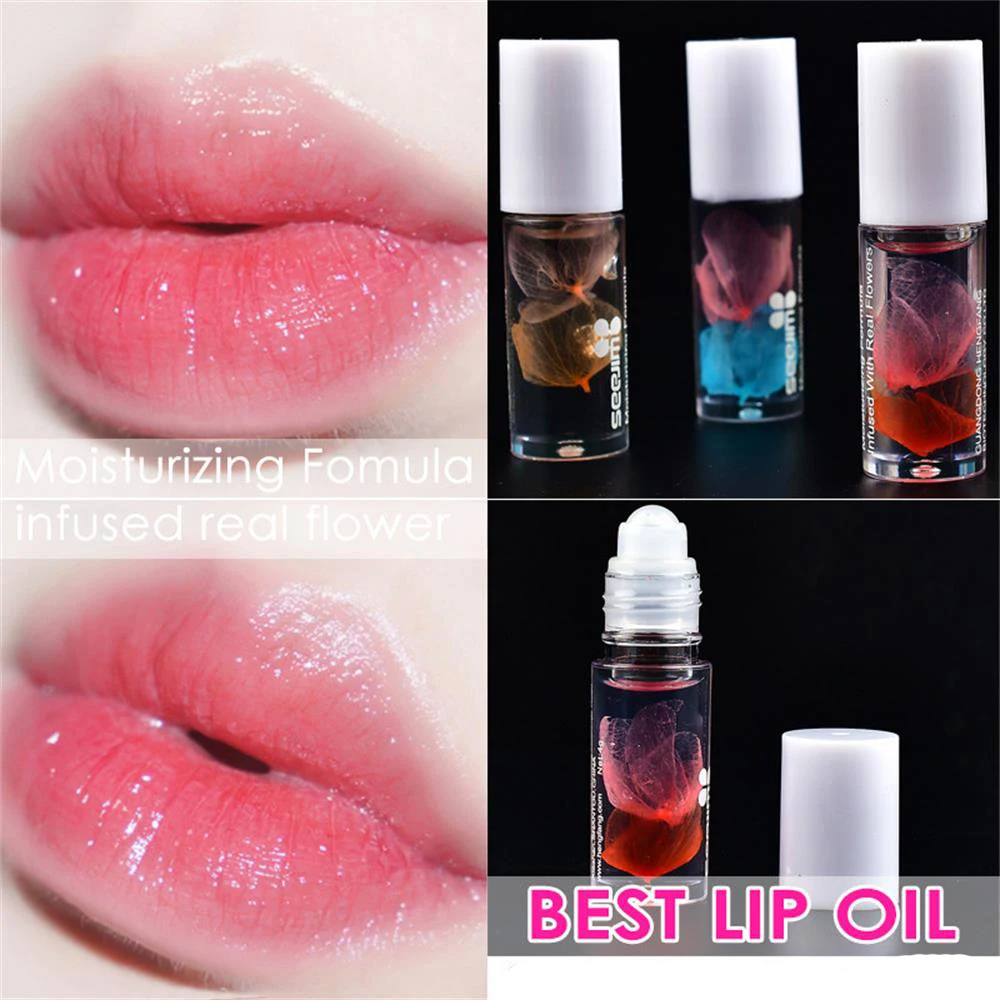 Кристальная помада питательная для губ масло Прозрачный валик сухоцветы