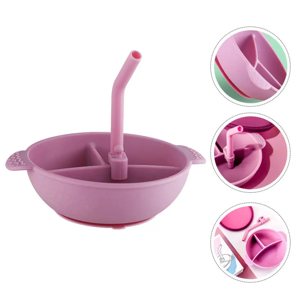 

1 Set Baby Eating Training Bowl Straw Design Infant Eating Habit Training Bowl