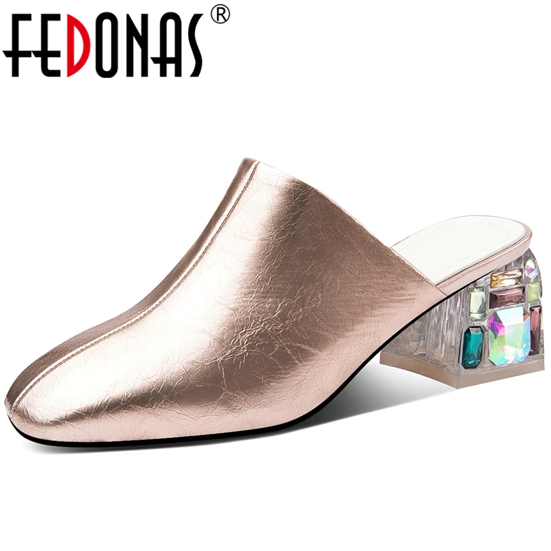 FEDONAS весна лето новинка модные лаконичные из коровьей лакированной кожи женские