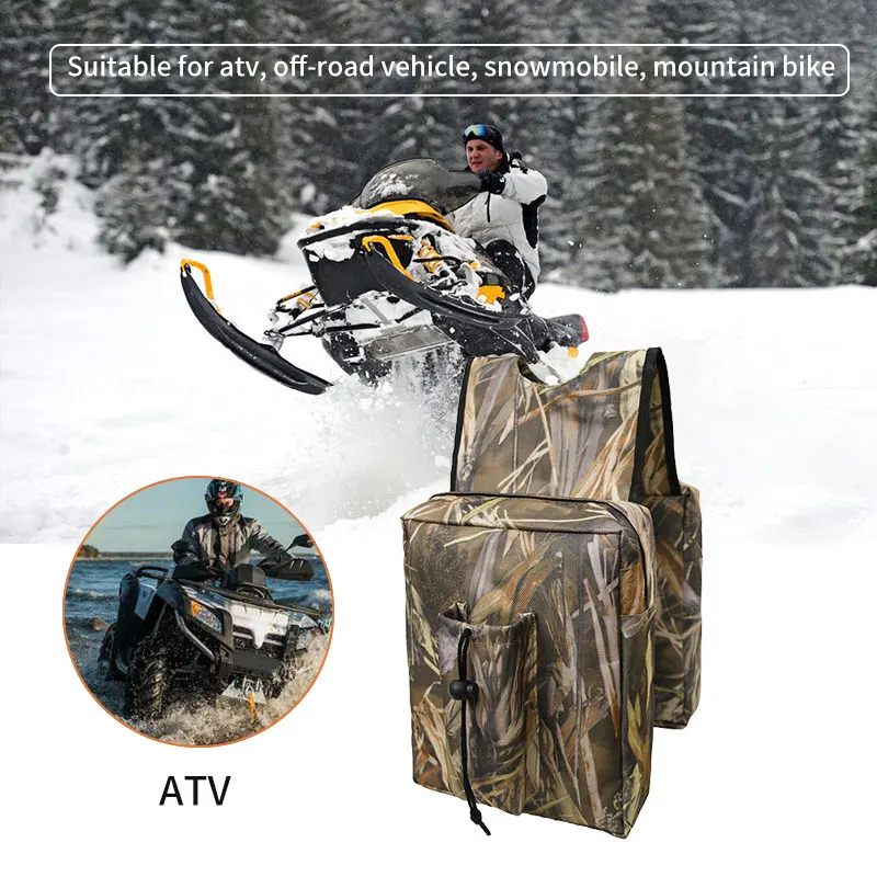 

New Saddle Bags Motorcycle Bags Travel Camouflage ATV Useful Durable High Quality Universal For Drink Wallet Cell Phone