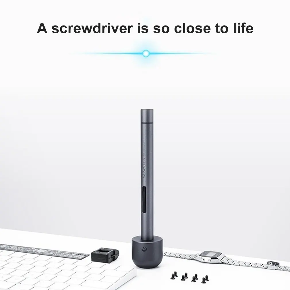 WOWSTICK 1F+ мини электрический шуруповерт перезаряжаемый беспроводной набор отверток с светодиодный литиевой батареей