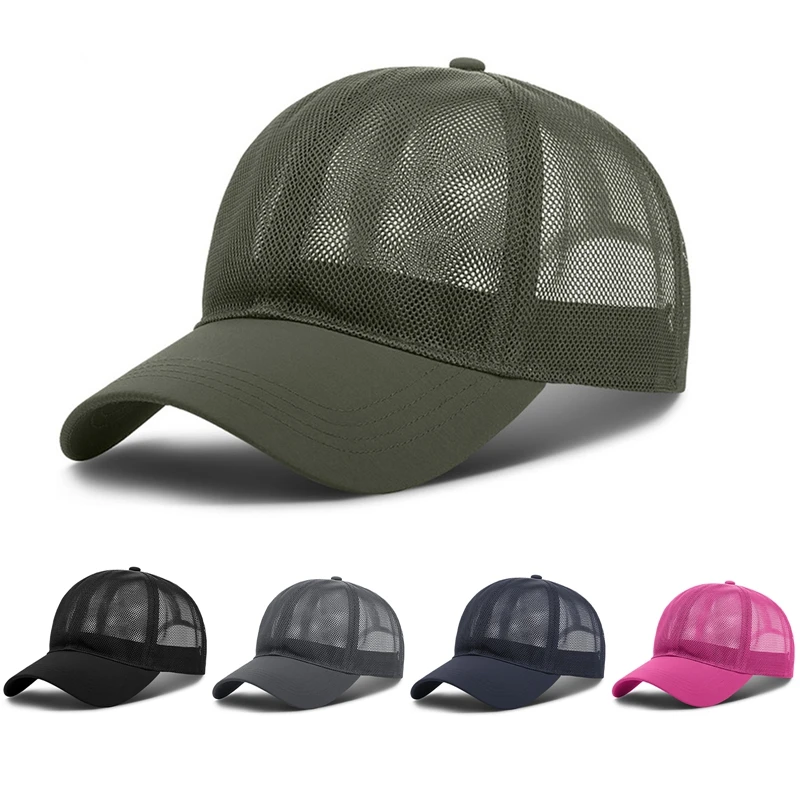 

Summer Full Mesh Baseball Cap Quick Dry Cooling Sun Protection Hiking Golf Running Adjustable Snapback Hat