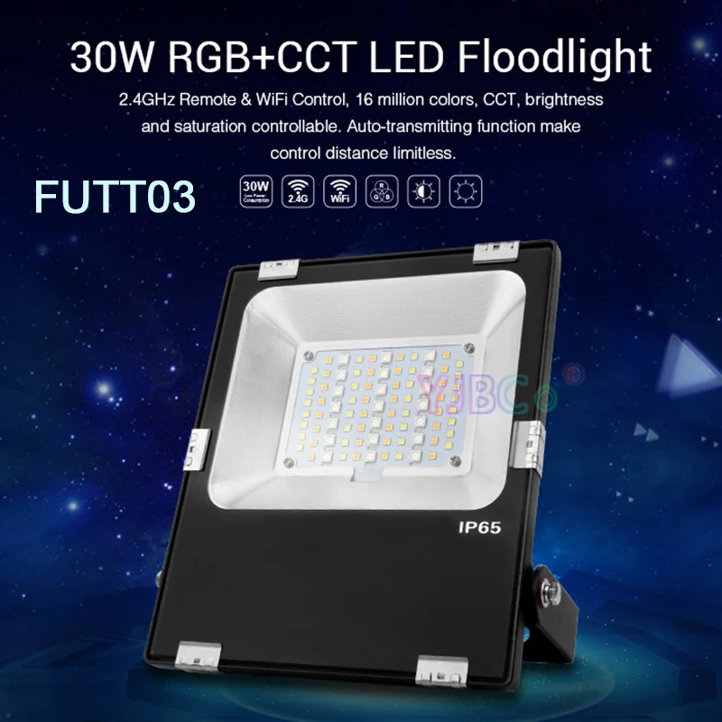 Светодиодный прожектор Miboxer 30 Вт RGB + CCT FUTT03 водонепроницаемый IP65 уличный фонарь