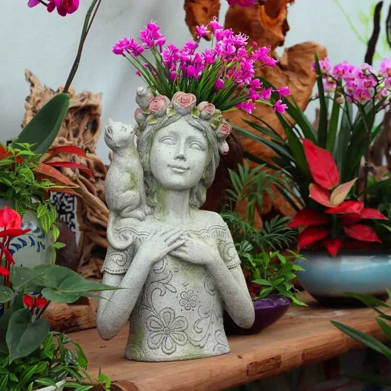 Садовая вилла каучуковый цветочный горшок ваза богини творческая