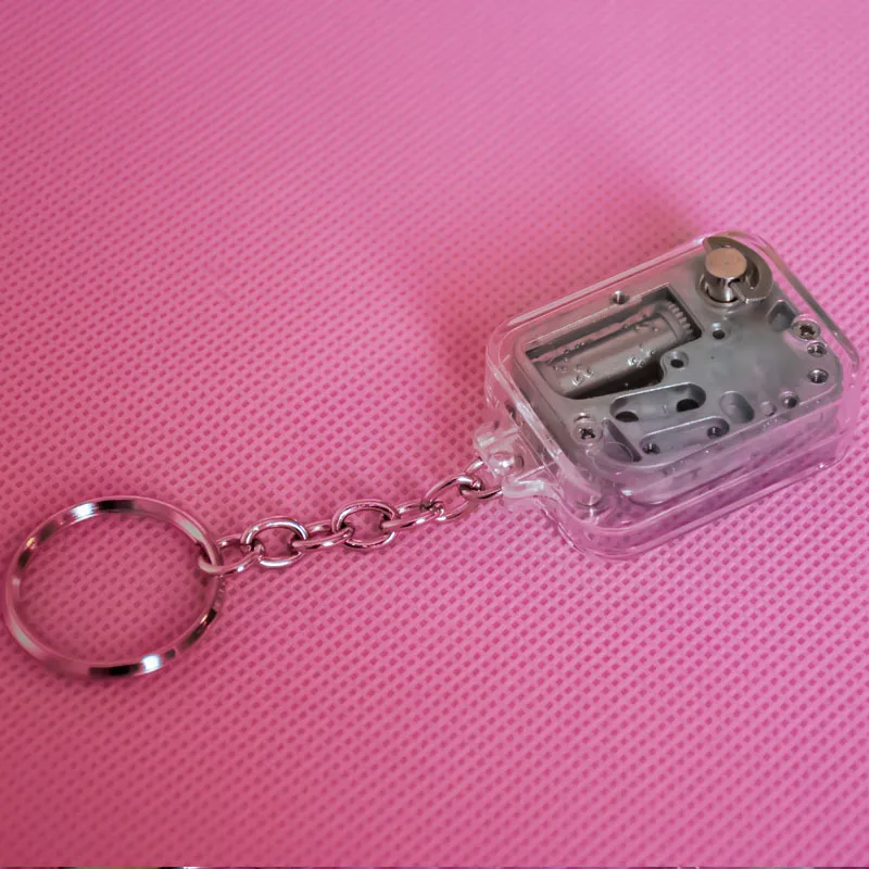 Музыкальная Шкатулка Брелок DIY игровой набор акриловый Металл лучшие механические металлические музыкальные коробки заводная Музыкальная шкатулка с винтами домашний декор - Цвет: 1pcs