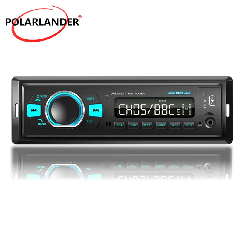 

1 Din MP3 / WMV / APE / FLC Dual USB Digital Radio U-Disk 12V DAB ISO Interface TF FM Hands-Free Car Radio Bluetooth 4.2