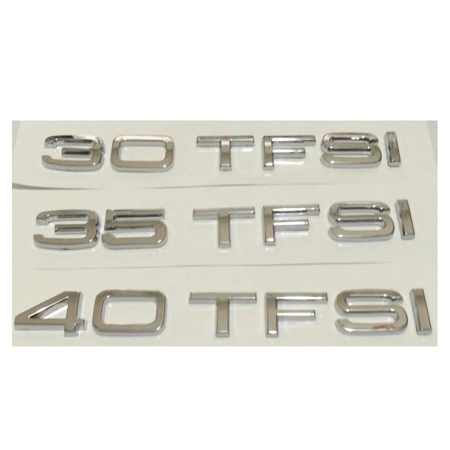 Хромированные эмблемы 35TFSI 40TFSI 45TFSI 50TFSI 55TFSI TFSI значки с символами для Audi A3 A4 A5 A6 A7 A8
