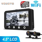 Видеорегистратор VSYSTO для мотоцикла FHD 1080P, видеорегистратор, wifi, Sony, датчик, широкий угол обзора, двойная камера для мотоцикла, 4,5 