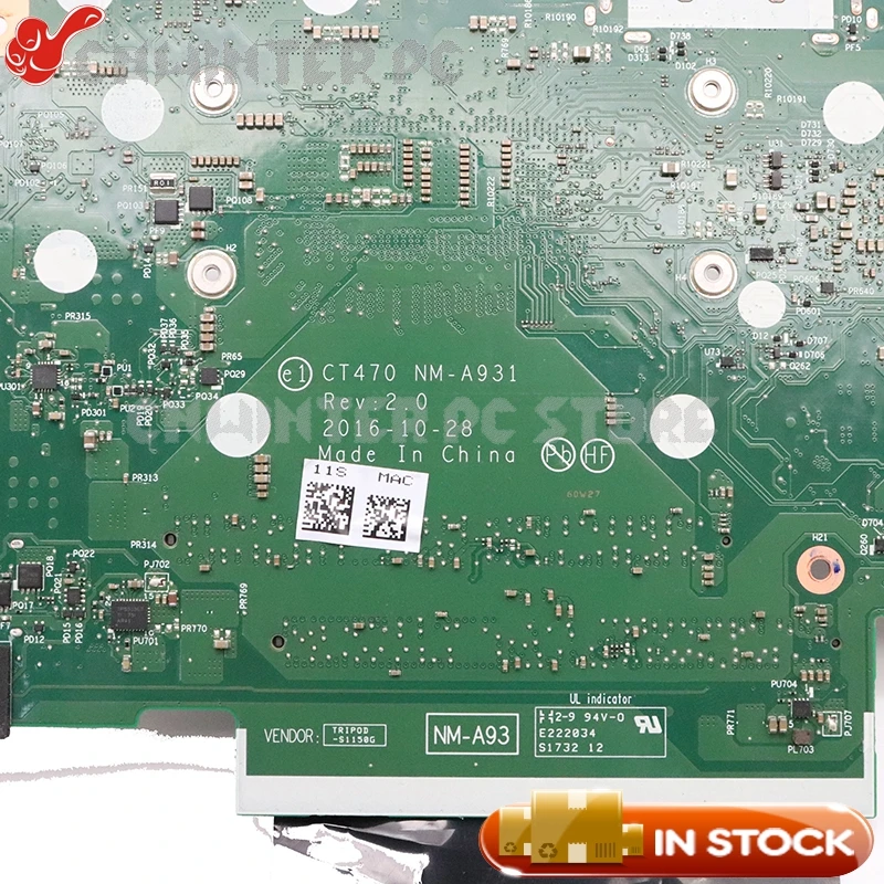 Материнская плата NOKOTION для ноутбука Lenovo ThinkPad T470 01HX659 01AX988 01HX660 01HX602 CT470 NM-A931 SR340 I5-7300U