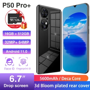 2021 New 5G Ultra-Thin True Fingerprint Unlock Smartphone 12+512GB For
Huawei P50 Pro+ Mobile Phone Xiaomi Samsung Smartphone