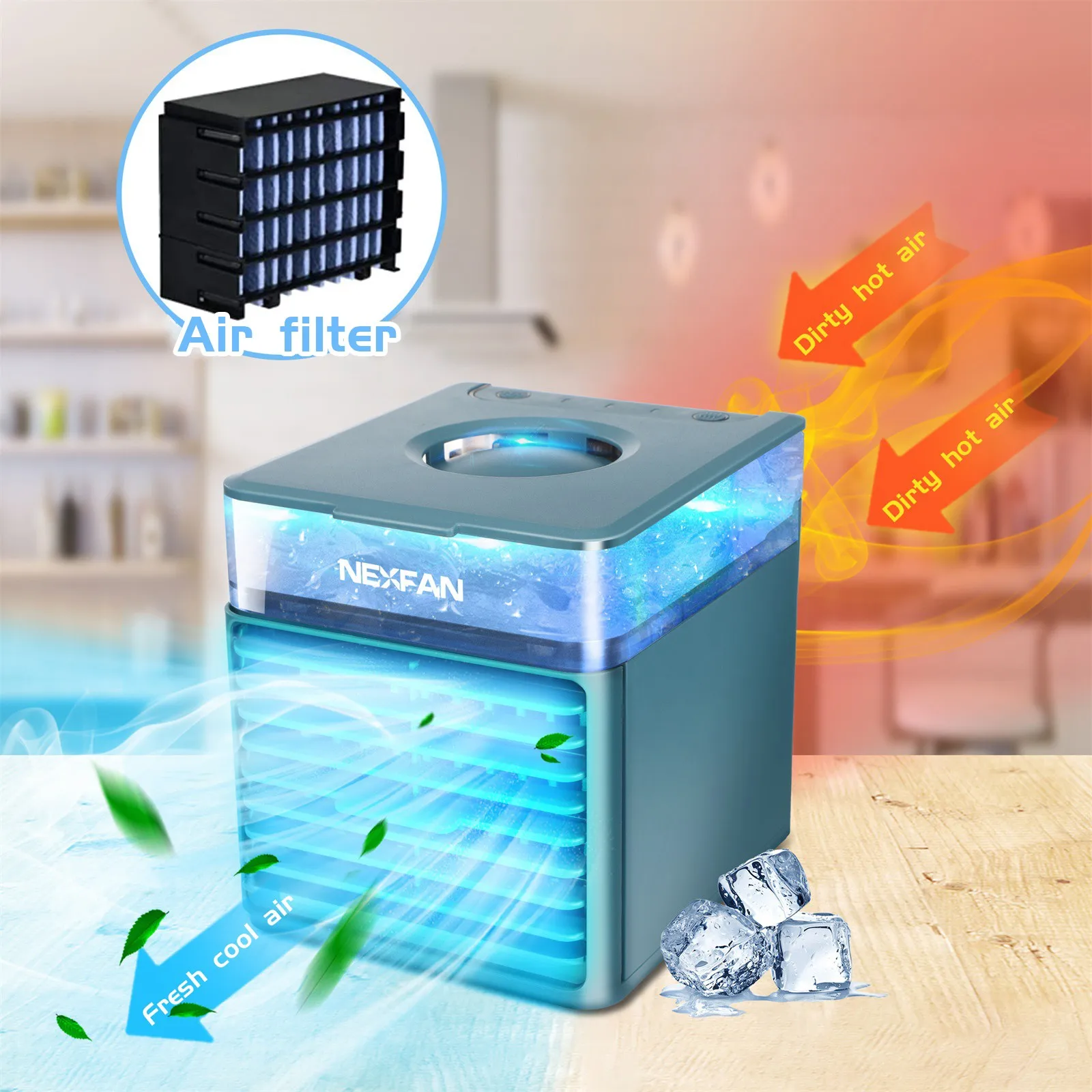 Вентилятор-распылитель воздуха Новый персональный мини-вентилятор 3 скоростных