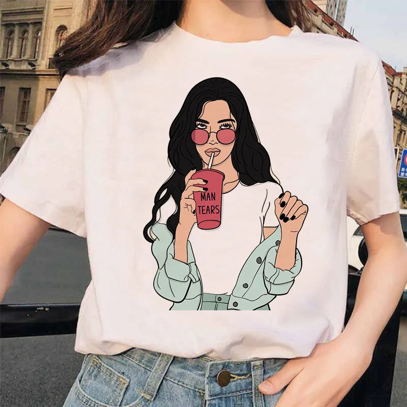 Смешная Женская Футболка Harajuku женская футболка Feminism Ullzang для девочек с