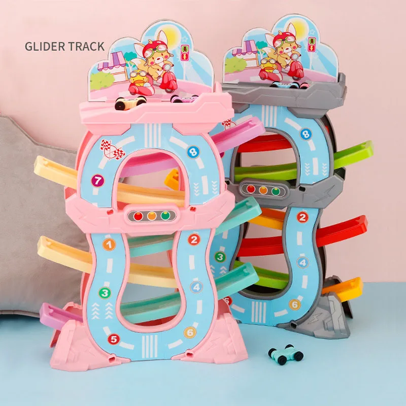 

Racing Gliding Car Slot Track Slide Board Track Friction Inertia Magic Educational Adventure Brain Table Games Rail Cars Boys