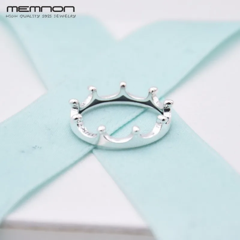 Top quality New Autumn silver 925 jewelry Polished Crown Ring Sterling Silver Rings for women anillo fashion Memnon Jewelry | Украшения и