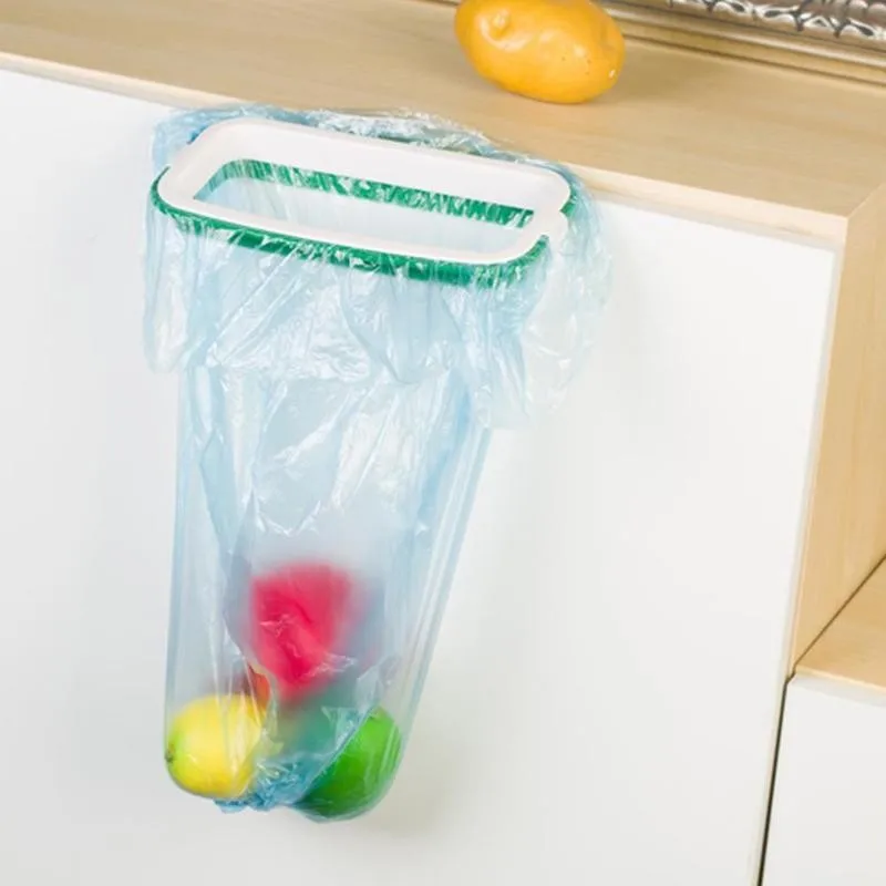 

Hanging Kitchen Cabinet Door Trash Rack Style Storage Bags Garbage Rubbish Kitchen Bag Holder Rack Disposable Supplies F7P2