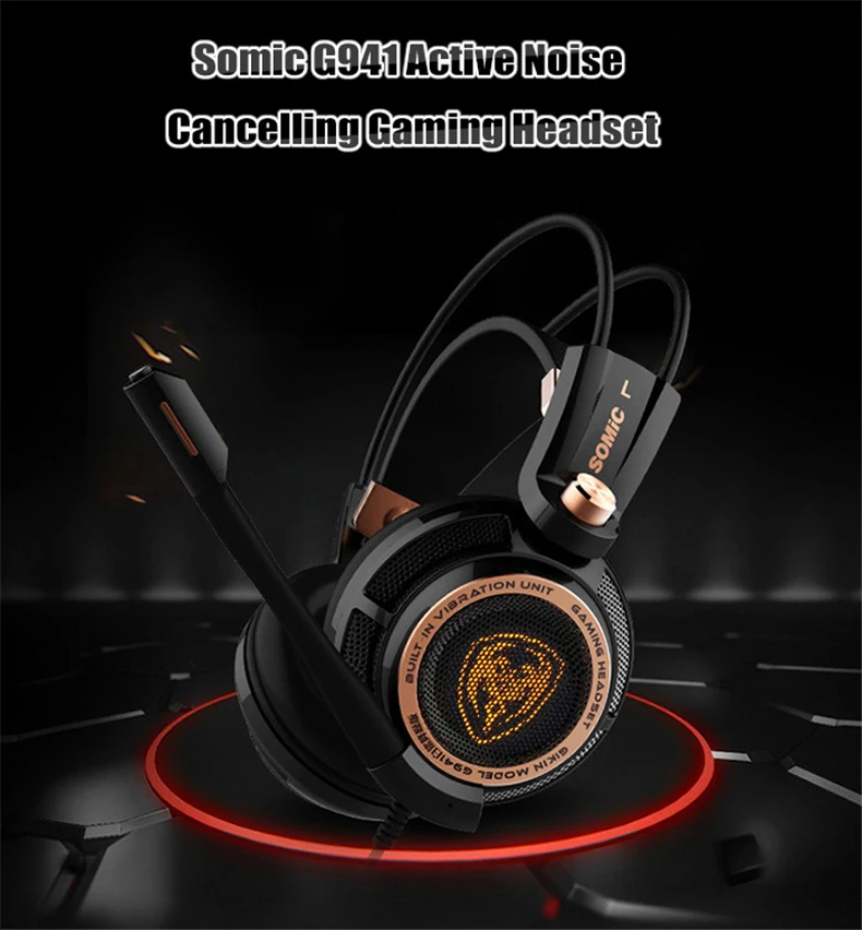 Игровая Гарнитура Somic G941 с активным шумоподавлением 7 1 виртуальным объемным