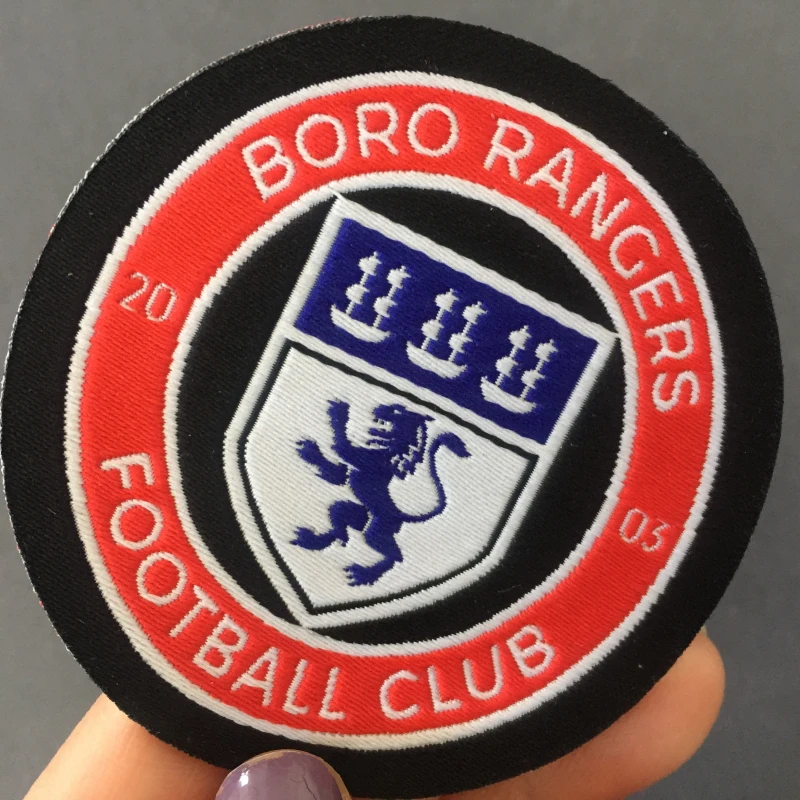 Пользовательский 75D высокая плотность 6 5 см лазерная резка тканый патч для одежды