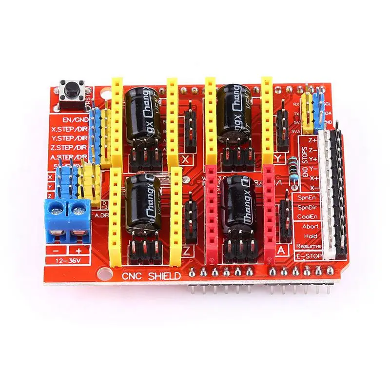 3D щит с ЧПУ для UNO R3 + 4 шт. A4988 Драйвер шагового двигателя Arduino принтера|Драйвер