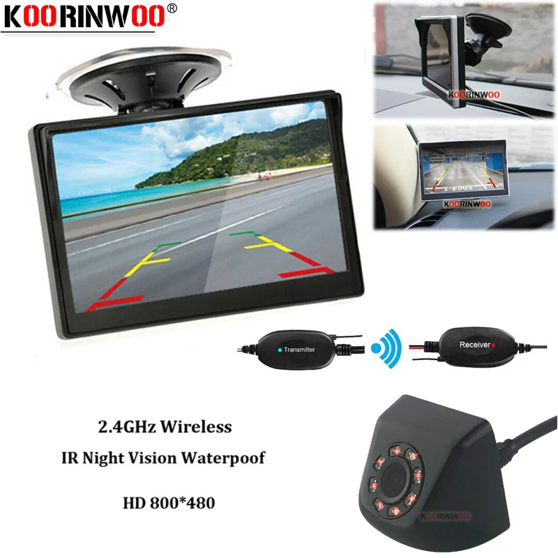 Koorinwoo Универсальный беспроводной парковочный HD экран всасывающий монитор с