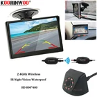 Koorinwoo Универсальный беспроводной парковочный HD экран всасывающий монитор с инфракрасным ночным видением металлический корпус багажник камера заднего вида CCD