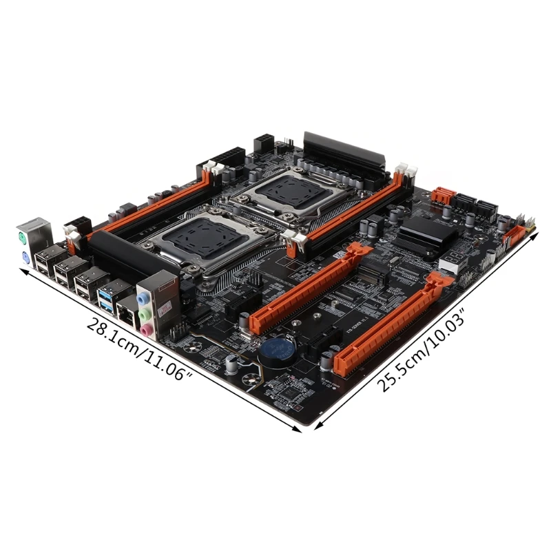 X79 двойной процессор LGA2011 материнская плата E5 4 × DDR3 DIMM настольный компьютер M.2