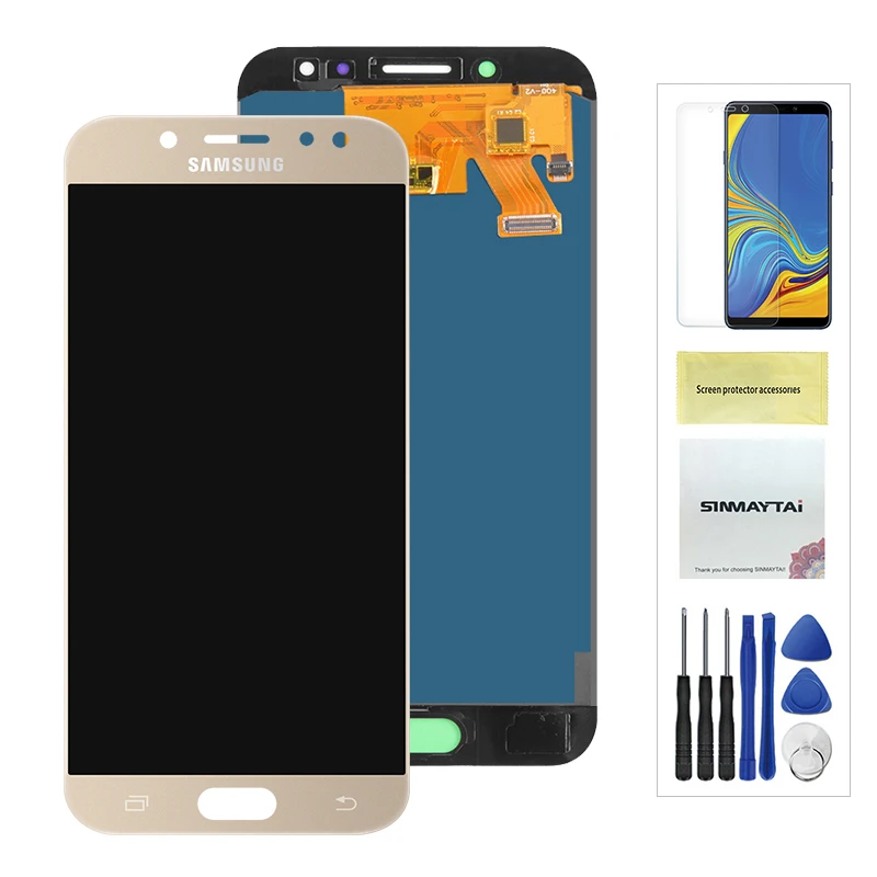 Adjustable Gold 5,2 ''ЖК-для samsung Galaxy J5 j530 J530F SM-J530F ЖК-дисплей сенсорный экран дигитайзер для samsung J5 Pro регулируемый дисплей - Цвет: Adjustable Gold