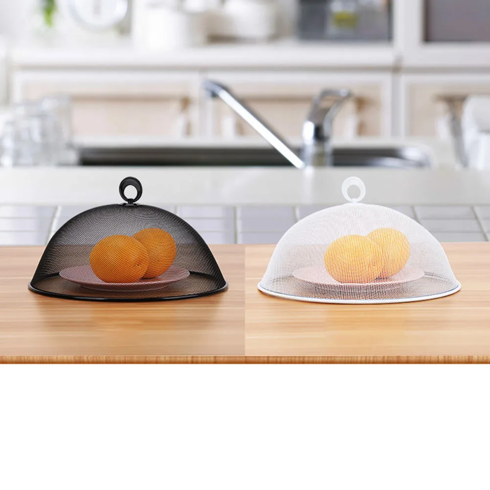 

Round Iron Mesh Ventilation Metal Food Cover With Ring Hand Anti-Fly Mosquito Bug Mesh Net Protectors Tool Kitchen Accessories