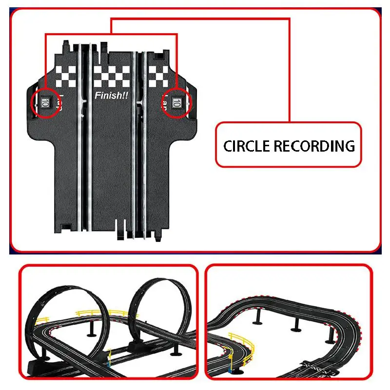 Детский Электрический гоночный трек Autorama железная дорога двойная цепь