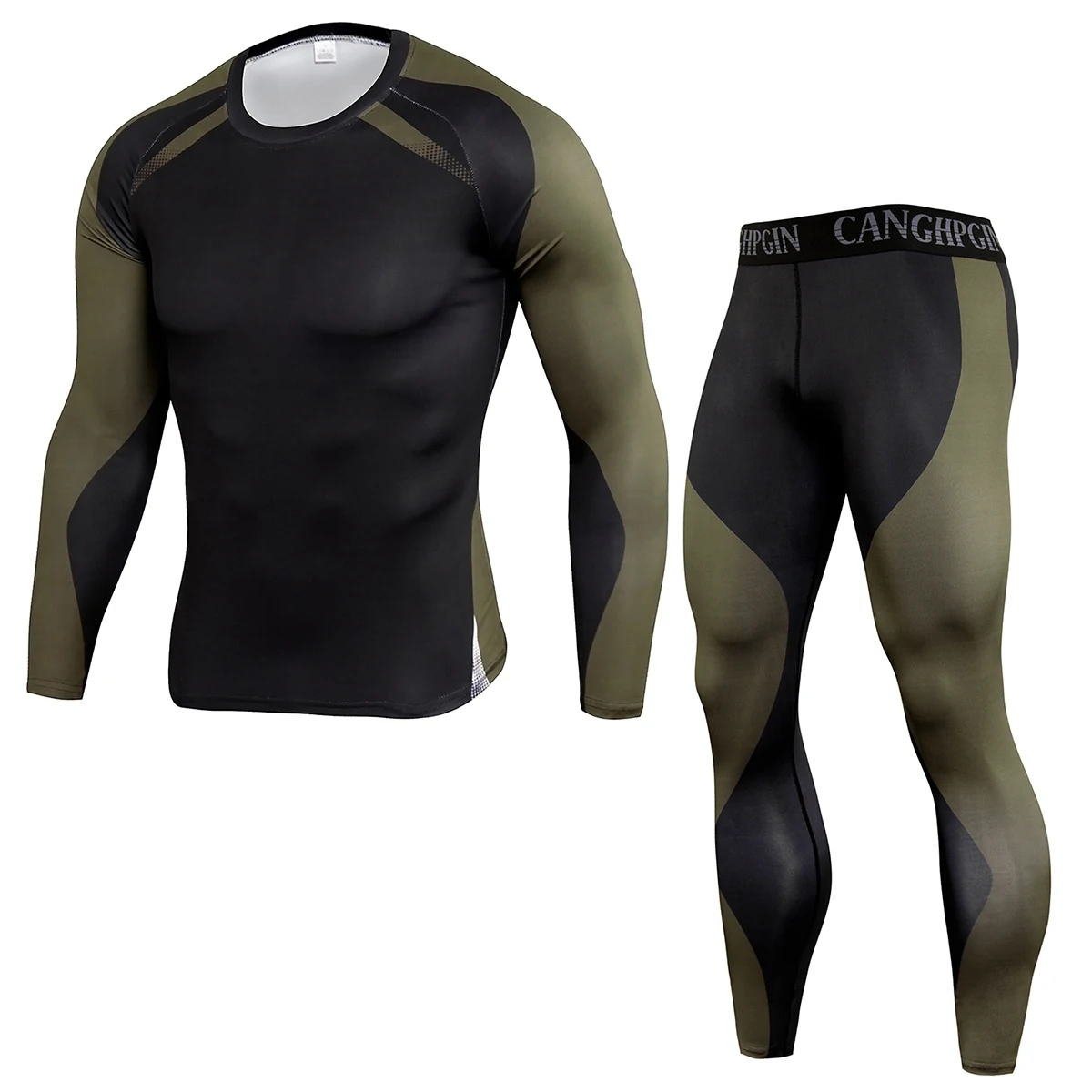 2021 New Men's Thermal Underwear Suit Compression Velvet Sweat Quick-Drying Thermal Underwear Men's Clothing Long Johns