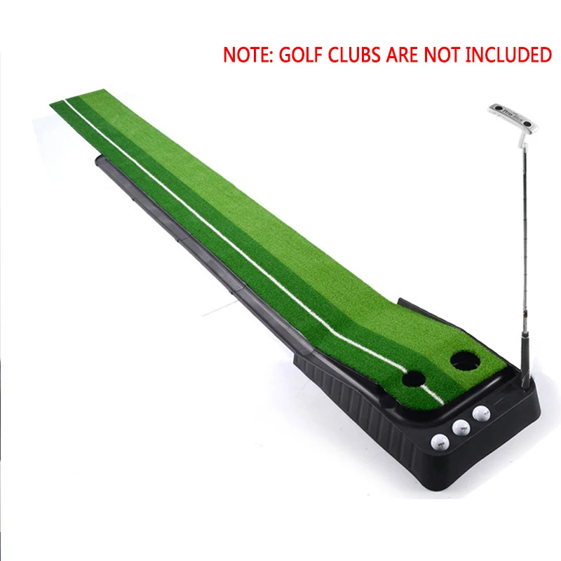 Зеленый коврик для игры в гольф с двумя отверстиями, учебное оборудование для дома, офиса, двора, использования на открытом воздухе и в помещ...