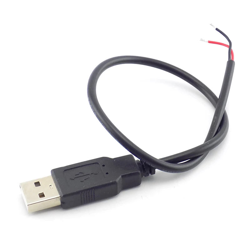 

Кабель питания, 0,3/1/2 м, 5 в постоянного тока, USB 2,0, тип A, штекер, 2 контакта, адаптер для зарядки смарт-устройств, соединительный провод для само...