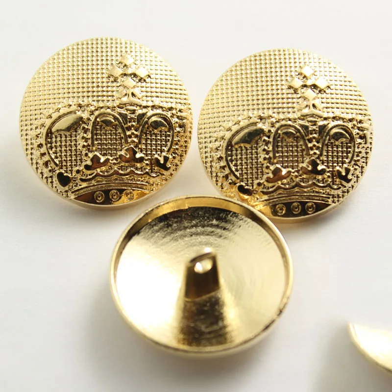 10 шт. металлическая Золотая пуговица в стиле ретро для одежды металлические