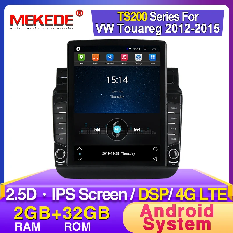 Автомобильный мультимедийный плеер 2 Din Android + 32G DSP для VW/Volkswagen Touareg 2012 2015