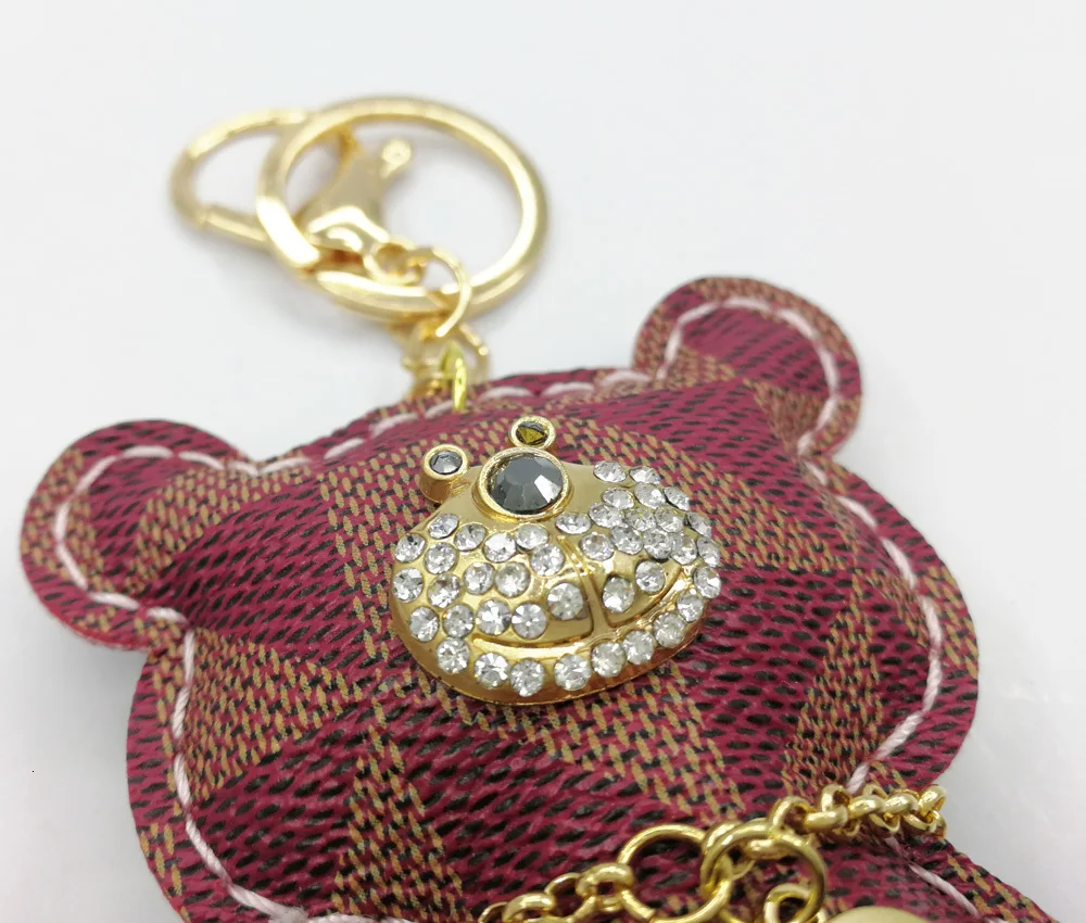 2018 Новый Мишка со стразами брелок аксессуары Кисточки Брелок для ключей из