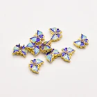 Двухсторонние бусины-бабочки в перегородчатом стиле для изготовления ювелирных изделий ручной работы, браслетов и ожерелий, Ja0279, 2 шт.лот, 11 мм * 10 мм * 4 мм